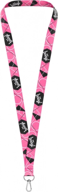 Roze sleutelhanger BAAGL – lanyard 45 cm van duurzaam polyester