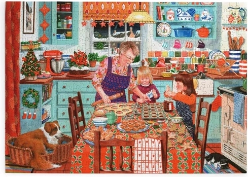 House of Puzzles Puzzels Kerstbakken – 500 grote stukjes