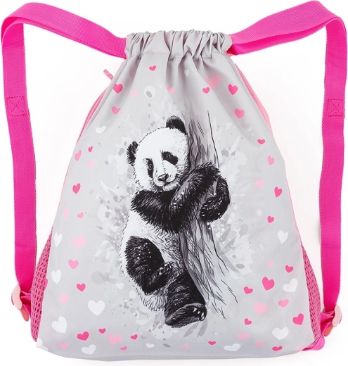 Bagmaster schooltasje voor gymspullen en sportkleding panda