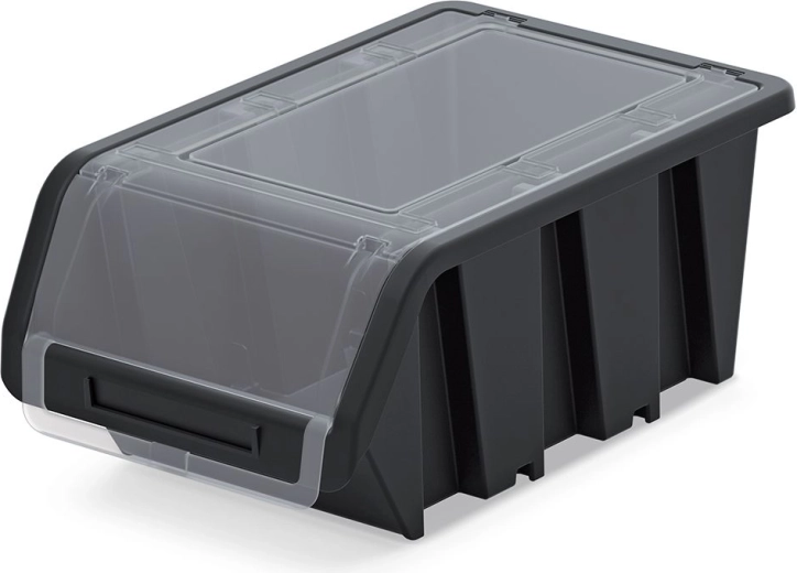 Kunststof afsluitbare opbergbox TRUCK PLUS 195 × 120 × 90 mm, zwart