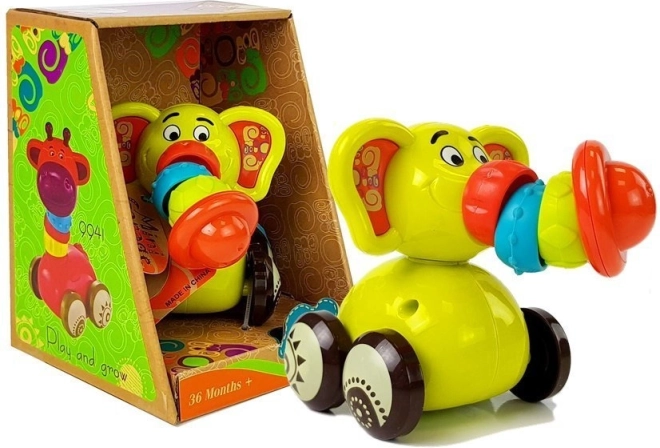 Olifant Autootje voor Baby's met Bewegende Stam