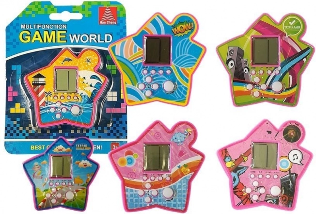 Pocket elektronische Tetris-spel – roze ster