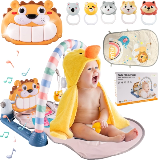 Interactieve speelmat met piano – dierenmotief
