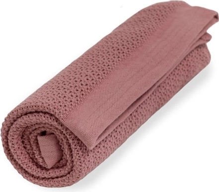 Vinter & Bloom organische deken Soft Grid evening rose