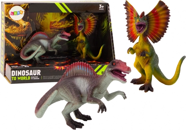 Set dinosaurussen: spinosaurus en dilophosaurus 2 stuks