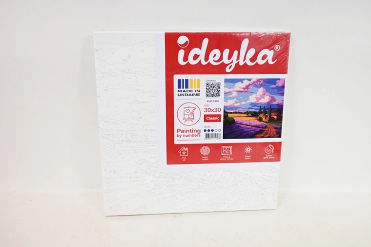 Schilderen op nummer Lavendelveld 30 × 30 cm