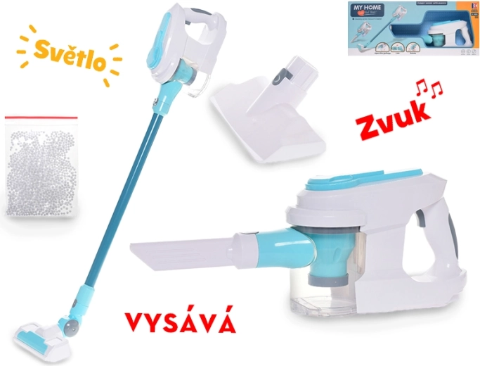 Kindersteelstofzuiger met licht en geluid 34 cm