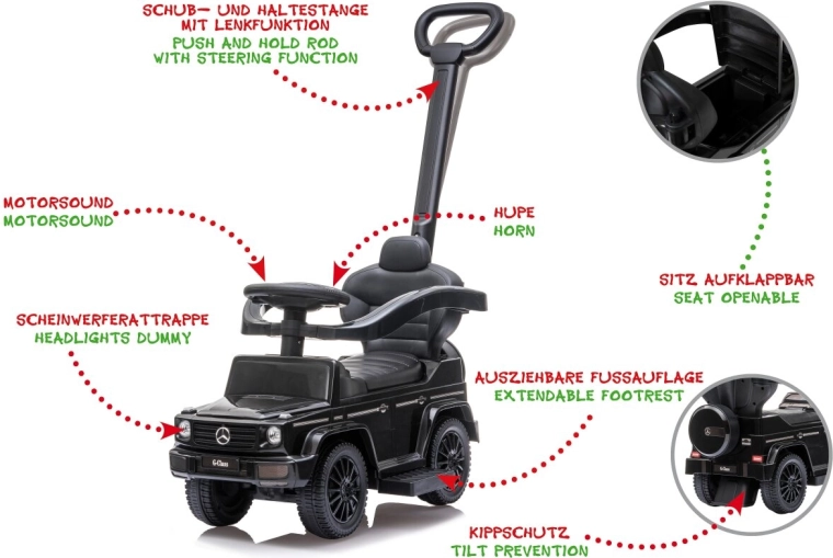 Loopauto Mercedes-Benz G 350 d 3-in-1 zwart