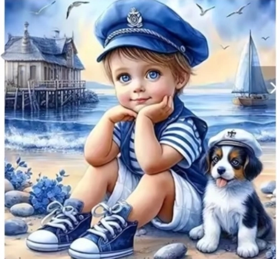 Diamant schilderen Kleine Zeeman 30 × 40 cm