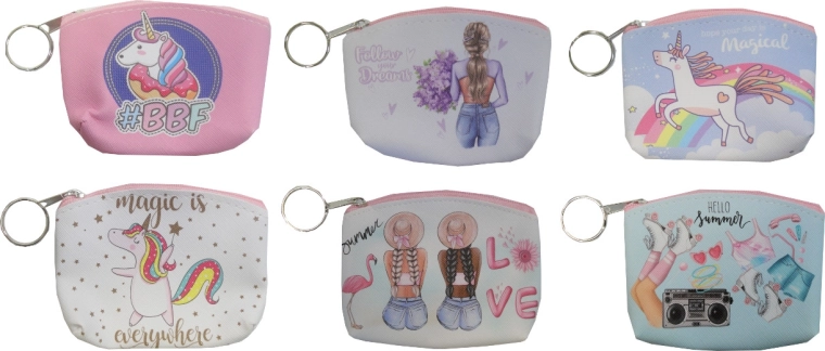 Meisjes muntportemonnee met positieve opschriften