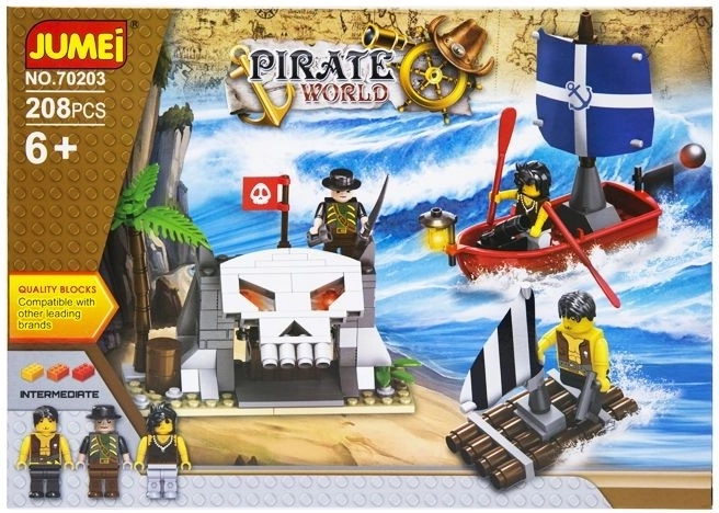 Bouwset Jumei Pirate World piraten 208 onderdelen (30 × 21 cm) - 1 stuk