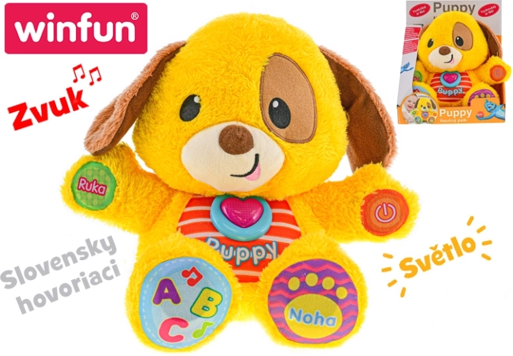 Educatieve pratende hond Puppy met licht en geluid 33 cm
