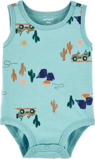 Carter's mouwloze babyromper Blue jeep voor jongens 24 m