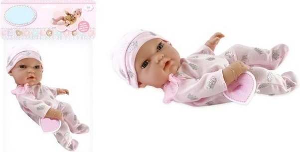 Baby pop 30 cm in roze kleding