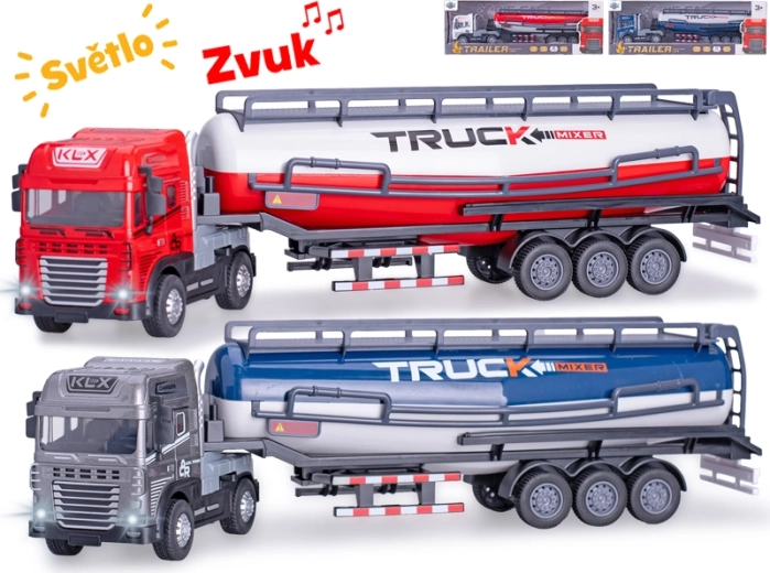 Tankwagen met vliegwielaandrijving 1:24, 39 cm met licht en geluid