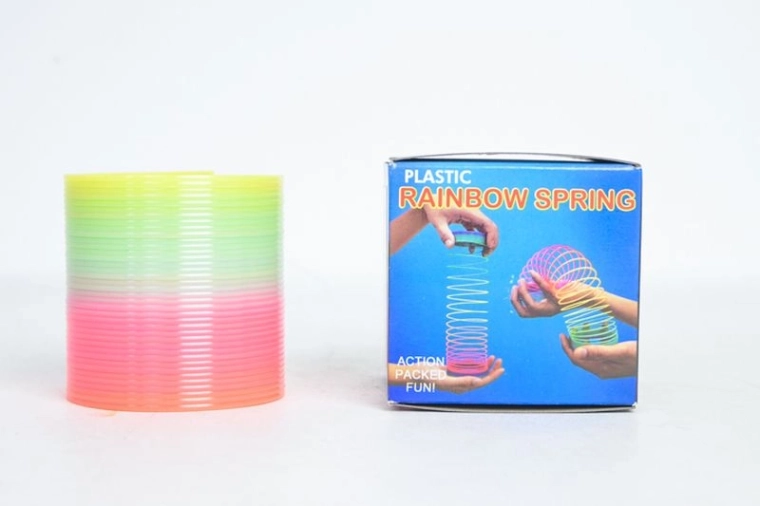 Regenboog veer met glinsterend effect 6 cm