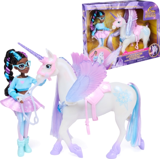 Spin Master Unicorn Academy Layla en eenhoorn Glacier Gemstone Magic met licht- en geluidseffecten