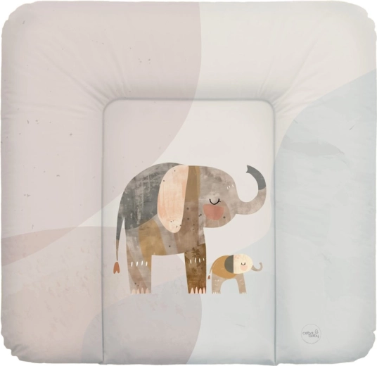 Ceba Baby zachte verschoonmat voor commode Basic Elephant Family 75 × 72 cm