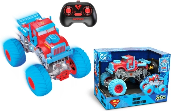 Op afstand bestuurbare Superman-monstertruck op schaal 1:18