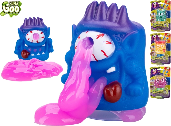 Super Goo Brainboooom monstertje met slijm 6 cm