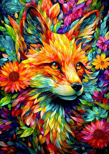Enjoy puzzel Bloemenvos 1000 stukjes