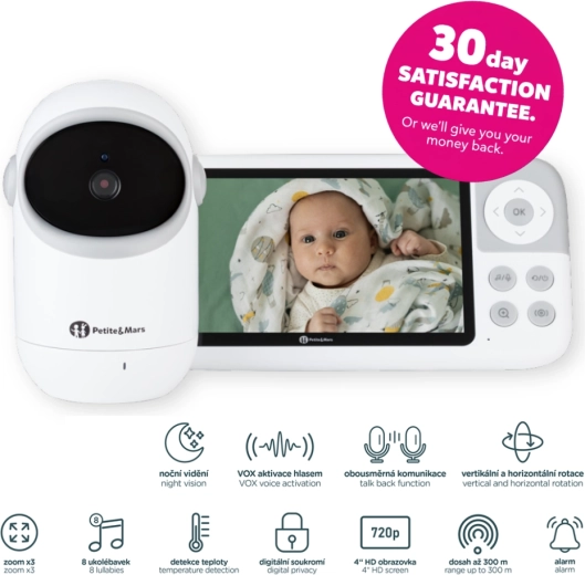Digitale babyfoon PETITE&MARS EVE 5.0 met 5" display
