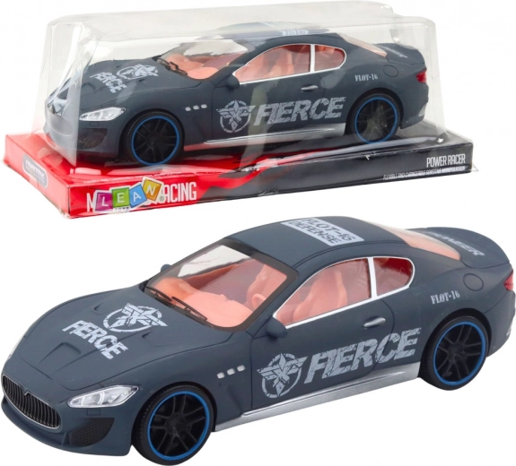 Sportauto met achterwielaandrijving matgrijs