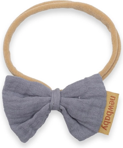 Mousseline haarband voor baby’s New Baby, grijs