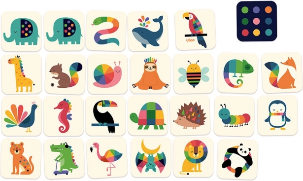 Vilac houten memoryspel regenboogdieren
