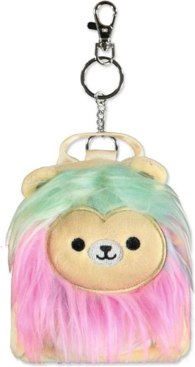 Squishmallows pluchen micro-rugzakje en sleutelhanger Leeuw Leonaro - 1 stuk