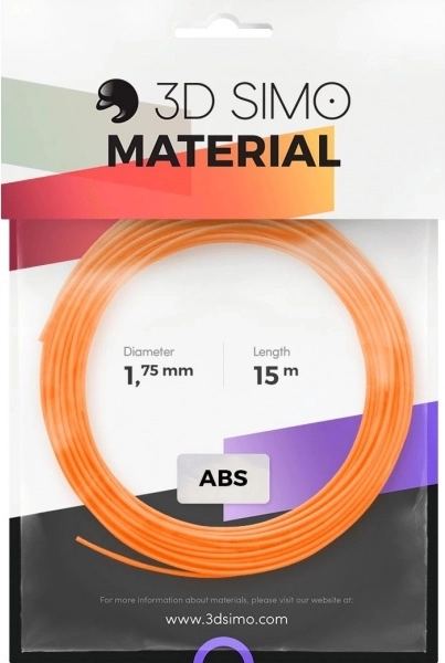 Filament ABS II voor 3D-pennen en 3D-printen – set 15 m (oranje, zwart, wit)