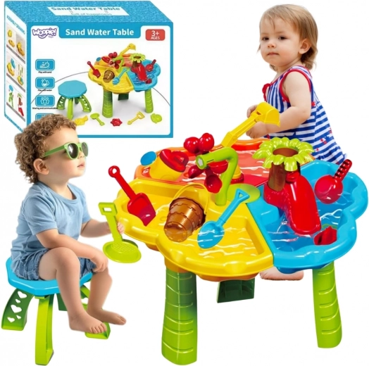 Woopie water- en zandtafel 2-in-1 met stoeltje