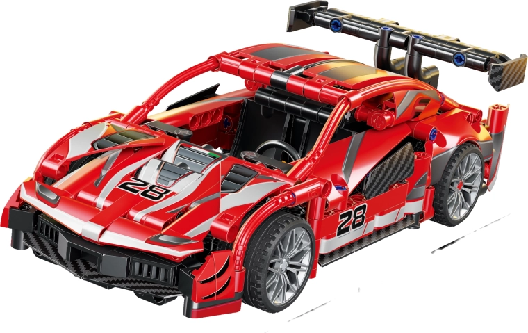 Bouwset rode auto 23,6 cm