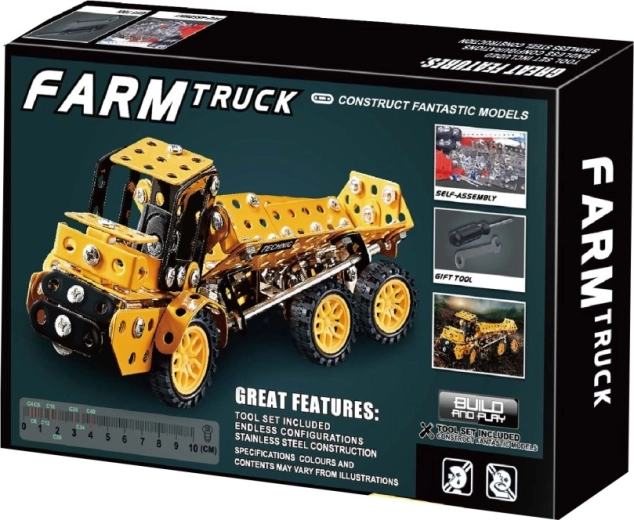 Metalen bouwset boerenwagen