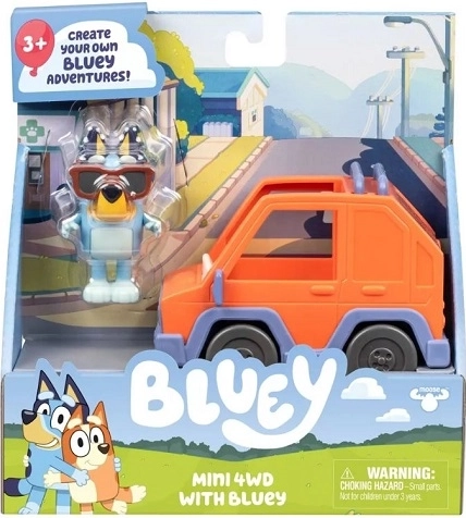 Bluey terreinwagen 4WD met figuurtje