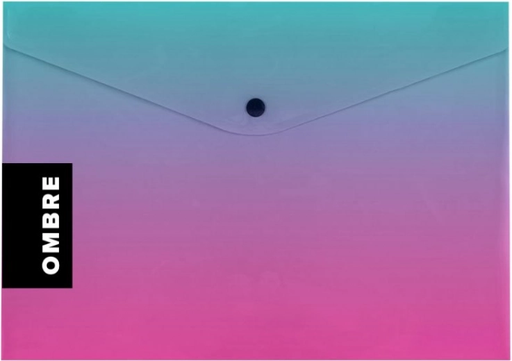 Documentenmap met drukknoop A4 ombre roze