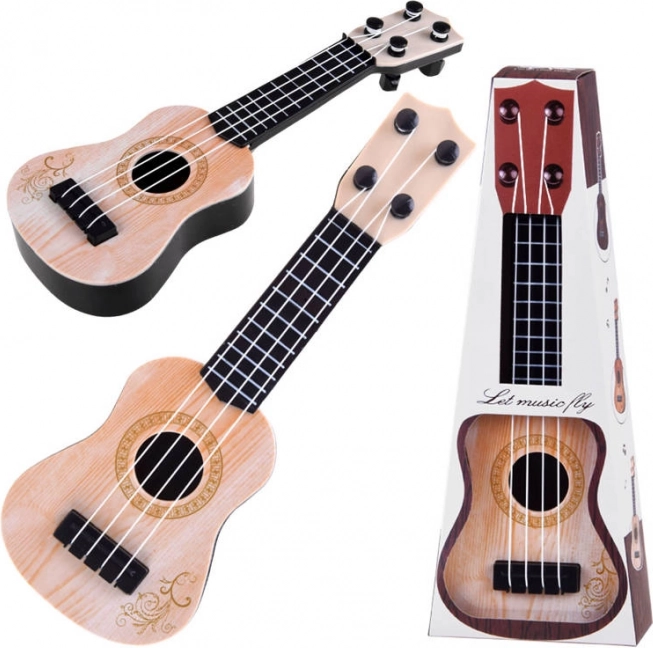 Mini-ukulele voor kinderen 25 cm – Crème