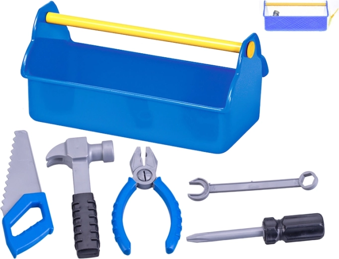 Kinder gereedschapsset met draagbak 5 stuks (27,5 × 14 cm)