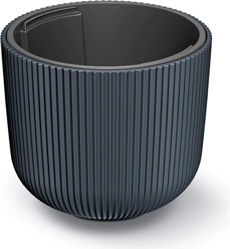 Bloempot met zelfbevochtigende inzet 29,8 cm antraciet