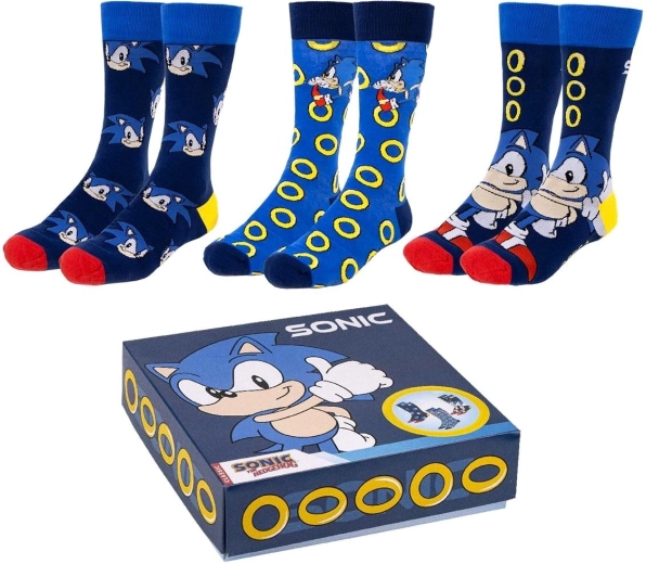 Sonic sokkenset – 3 paar in een geschenkdoos