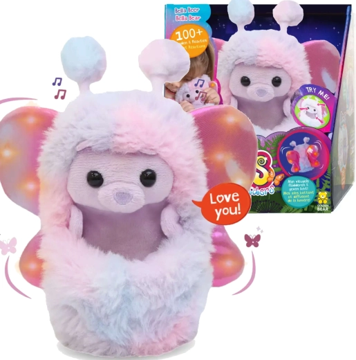 Curlimals Flutter Wonders beertje Bella interactieve knuffel 18 cm