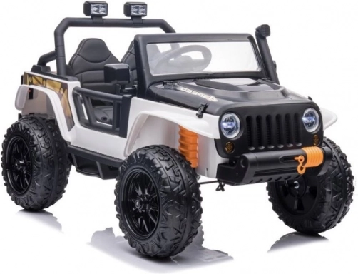 Elektrische kinderauto – witte terreinwagen