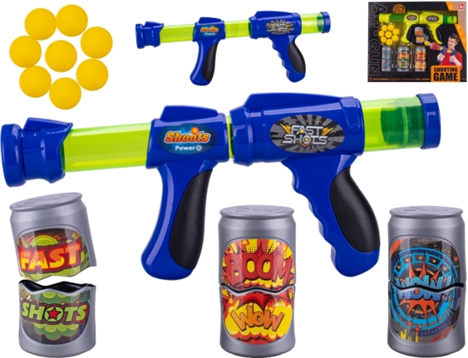 Foam pistool met trekmechanisme 42 cm met doelen en munitie