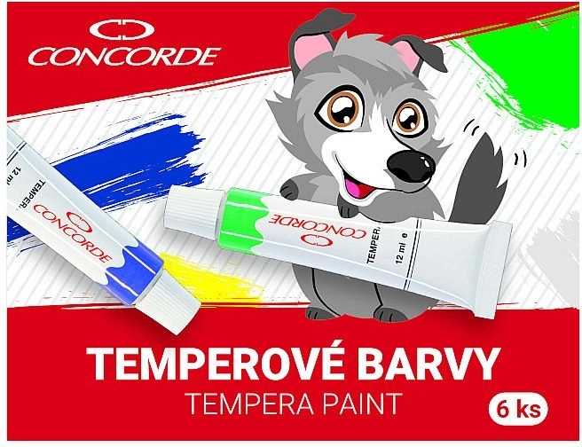Tempera verven CONCORDE 6×12 ml