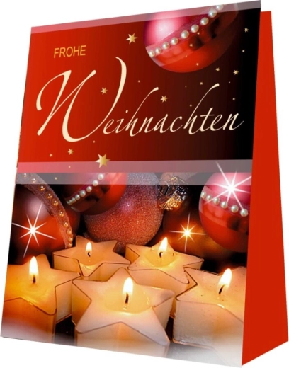 Gelakte mini kerstcadeautas (A6), mix van 10 motieven - 1 stuk