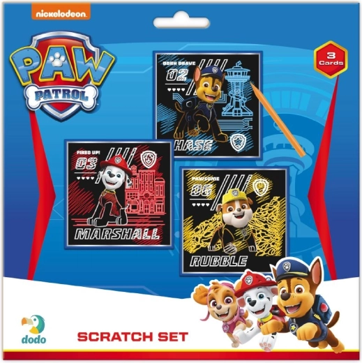 Scratch afbeelding Paw Patrol gekleurd