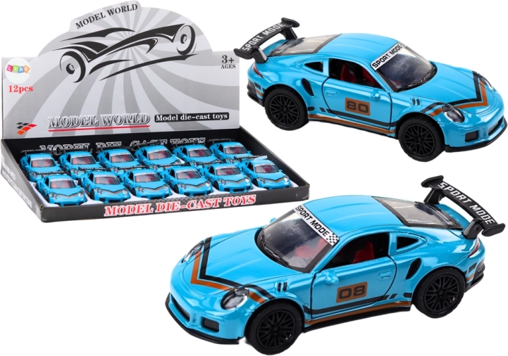 Sportauto 1:32 Figuur Blauwe spoiler metalen