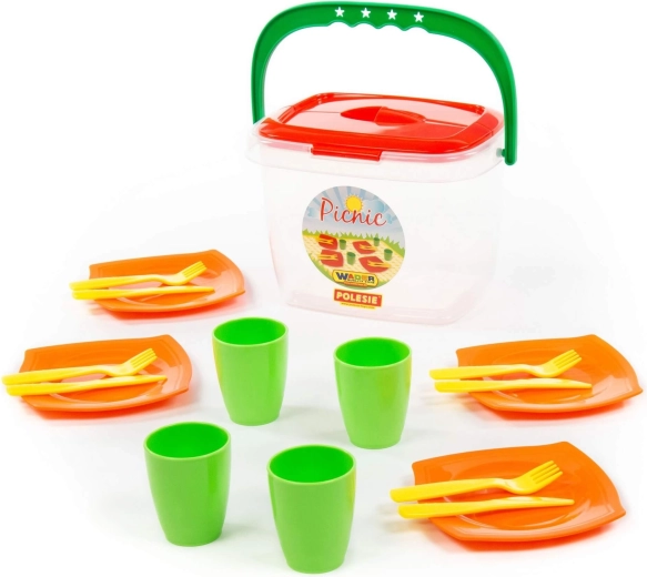 Kinderenpicknickset in draagbare box