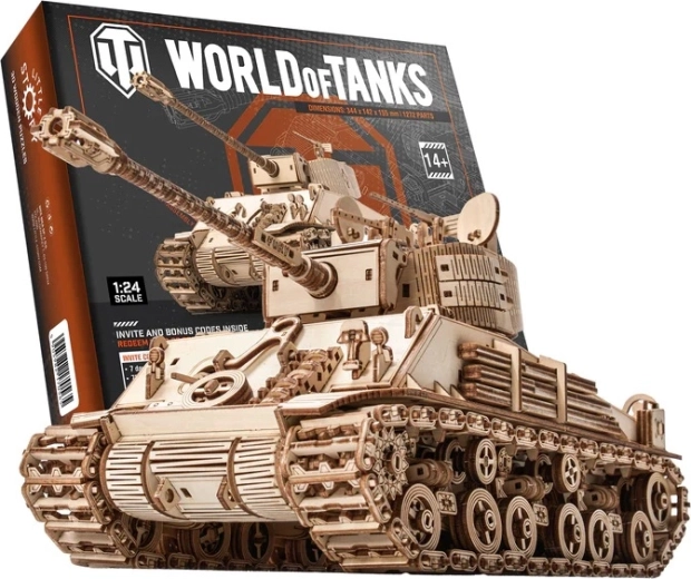 Little Story houten 3D-puzzel World of Tanks M4A3E8 Sherman