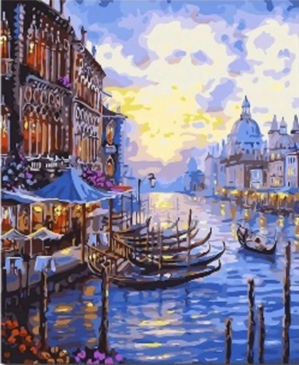 Norimpex Schilderen op nummer Venetiaanse gondel 40 × 50 cm